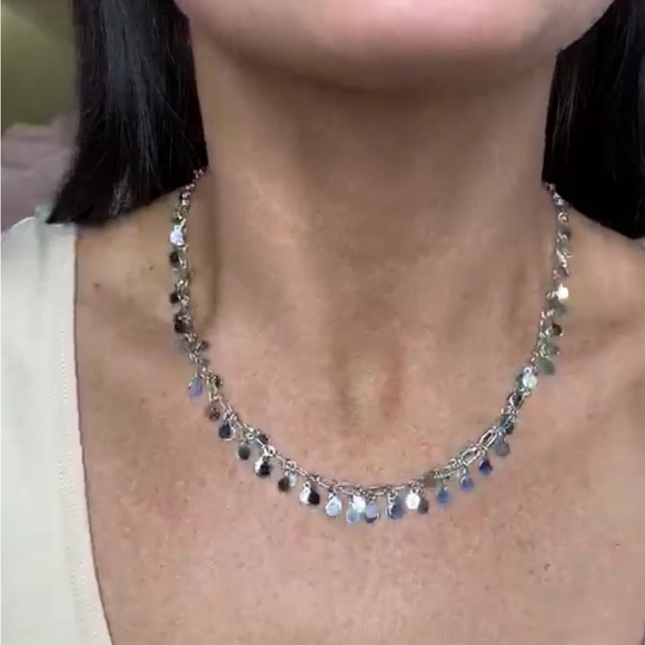 Hespera Sequin Simple Everyday Chain White Gold 18” NEW - Picture 5 of 7